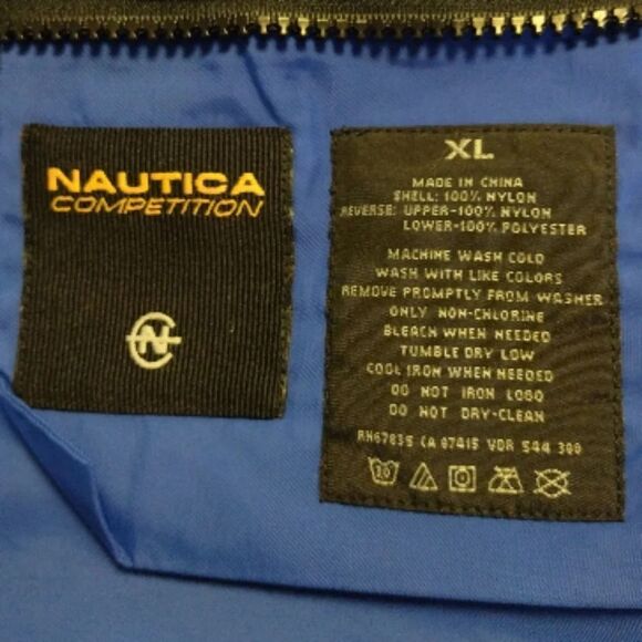 VTG Nautica Competition Blue Grey Reversible Insulated Vest Men's XL - Picture 15 of 16